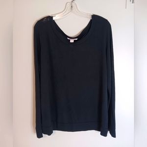 Victoria Secret Relaxed Fit Long Sleeve Scoop Neck Sleep Shirt Lounge Top Sz XL